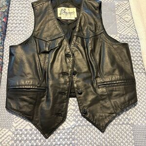 Black Leather Vest